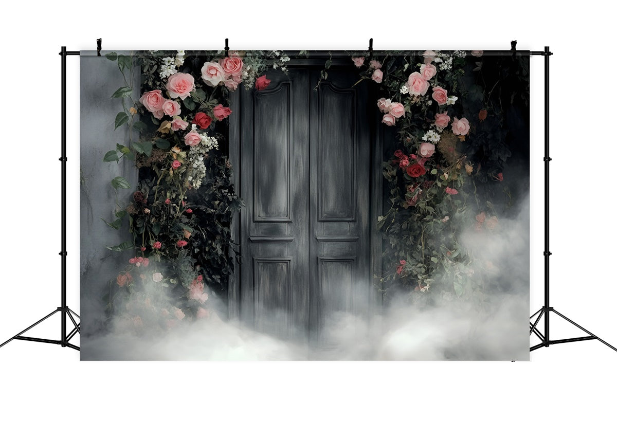 Künstlerischer Hintergrund Smoky Floral Muslin Fotografie Hintergründe GQ57-200