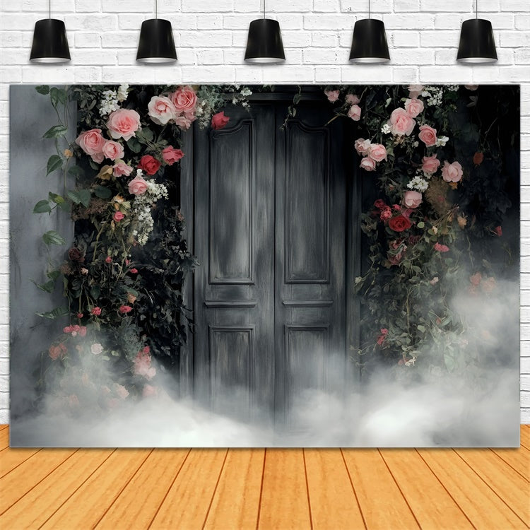 Künstlerischer Hintergrund Smoky Floral Muslin Fotografie Hintergründe GQ57-200