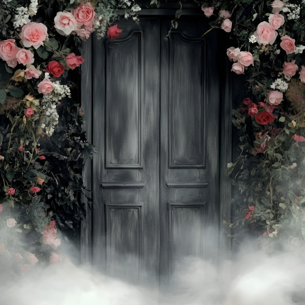 Künstlerischer Hintergrund Smoky Floral Muslin Fotografie Hintergründe GQ57-200
