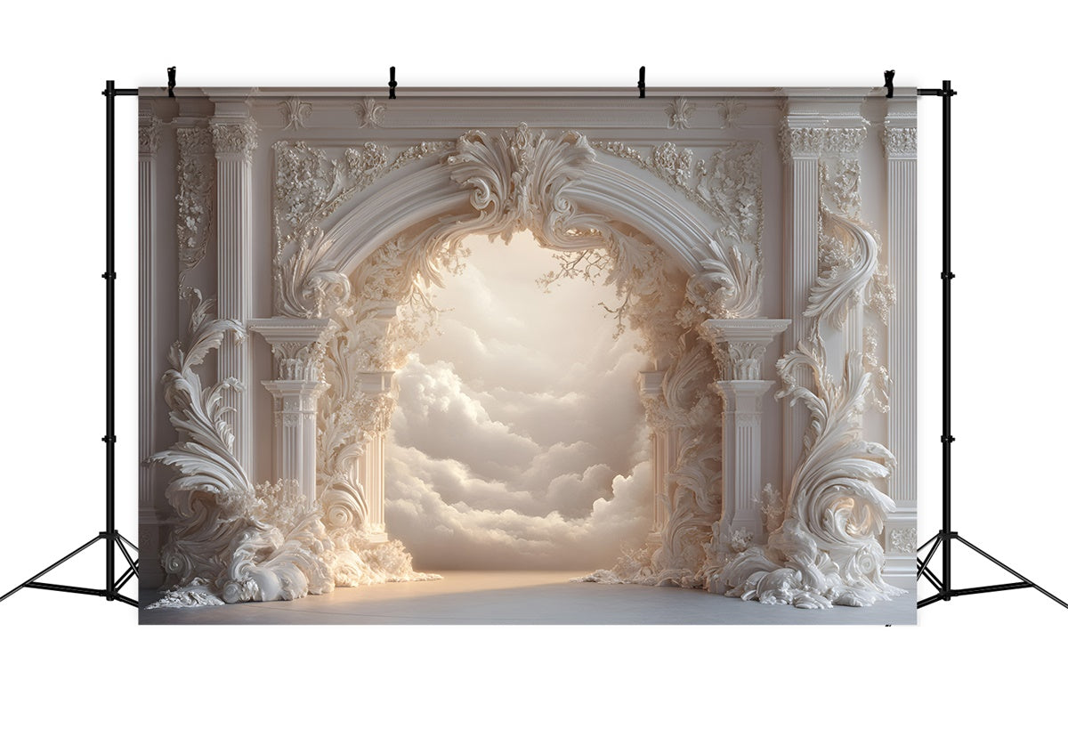Fine Art Backdrops Barock Himmel Eingang Stoffhintergrund GQ57-203