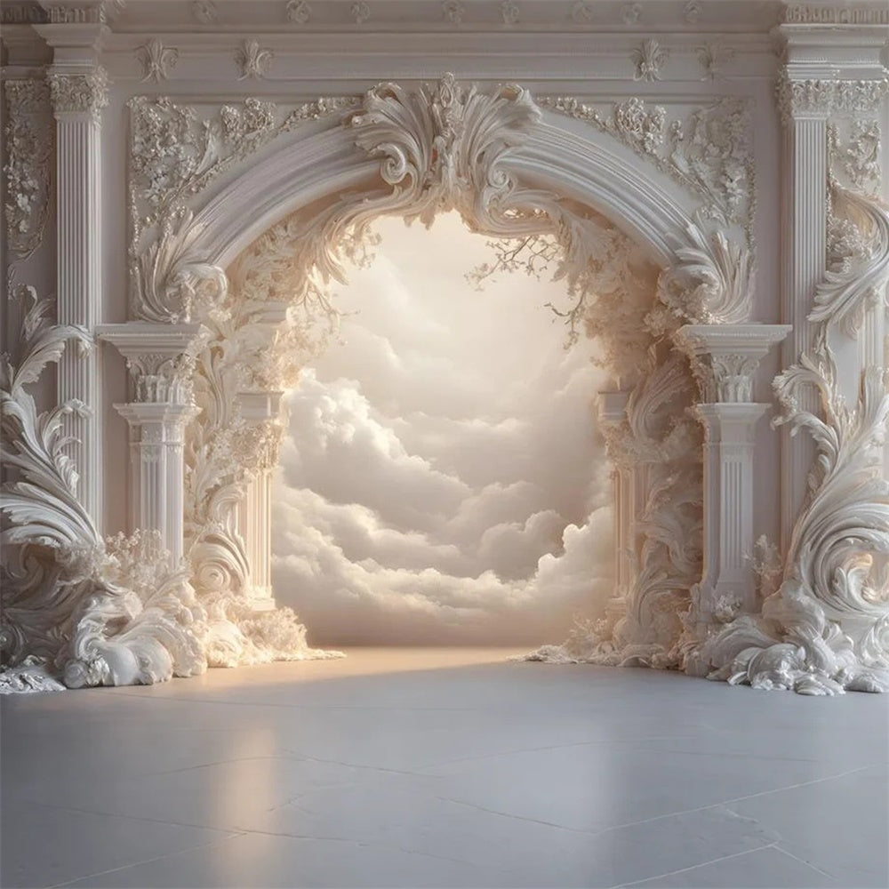 Fine Art Backdrops Barock Himmel Eingang Stoffhintergrund GQ57-203