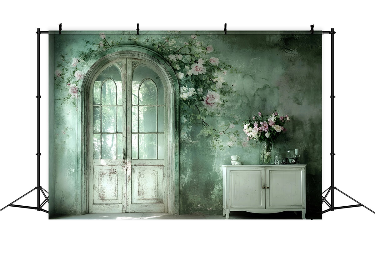 Stoff-Hintergrundkulissen Soft Floral Interior Künstlerische Hintergrundkulisse GQ57-204