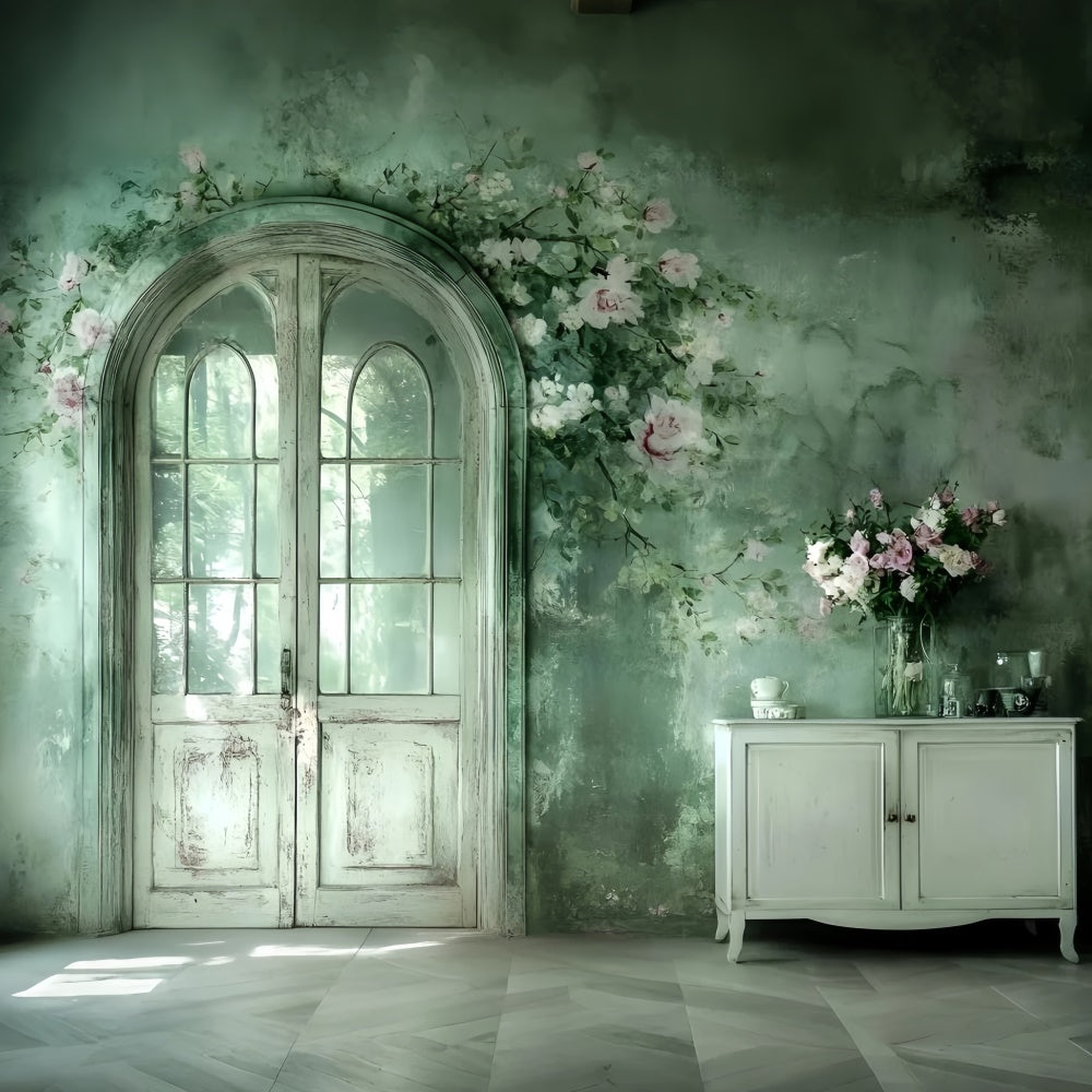 Stoff-Hintergrundkulissen Soft Floral Interior Künstlerische Hintergrundkulisse GQ57-204