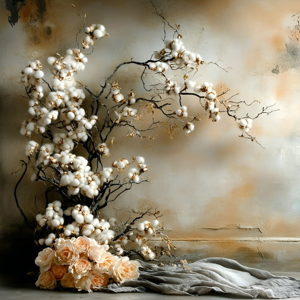 Fine Art Backdrop Baumwollblüte Serenity Stoffhintergrund GQ57-205