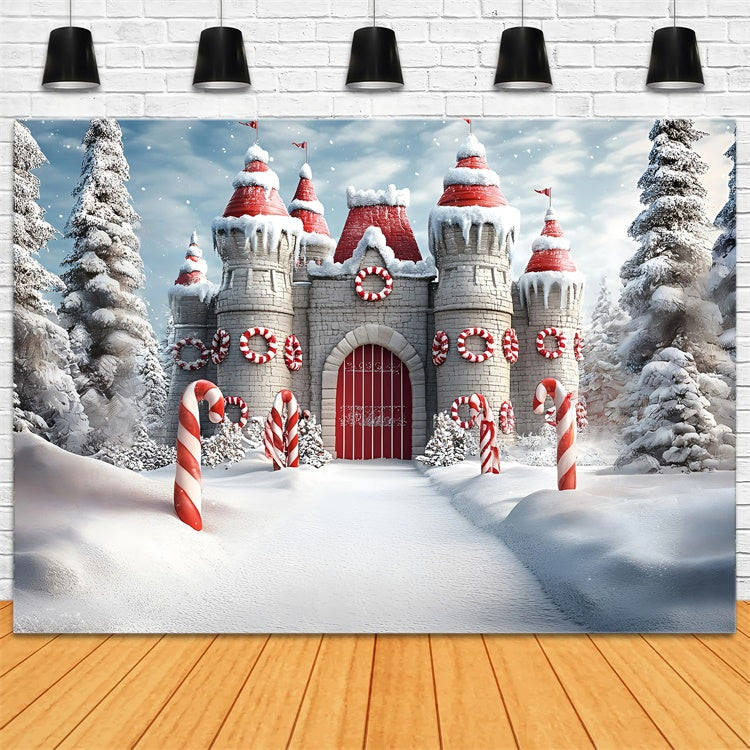 Weihnachten Fotokulissen Sweet Winter Fortress Hintergrund GQ57-21