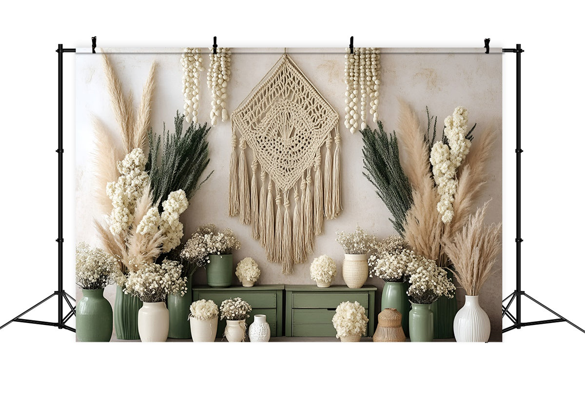 Boho-Fotohintergrund Natürliche Harmonie Eckhintergrund GQ57-212