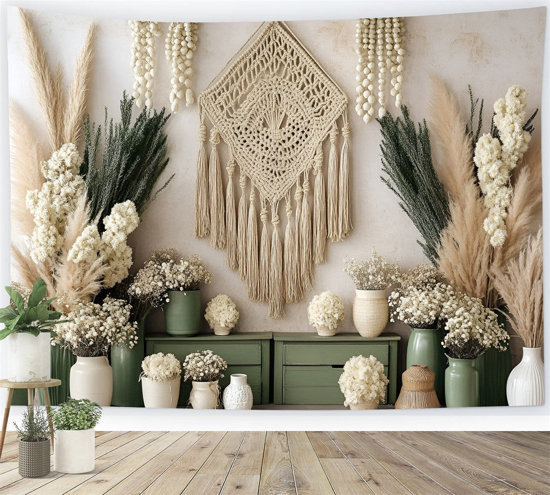 Boho-Fotohintergrund Natürliche Harmonie Eckhintergrund GQ57-212