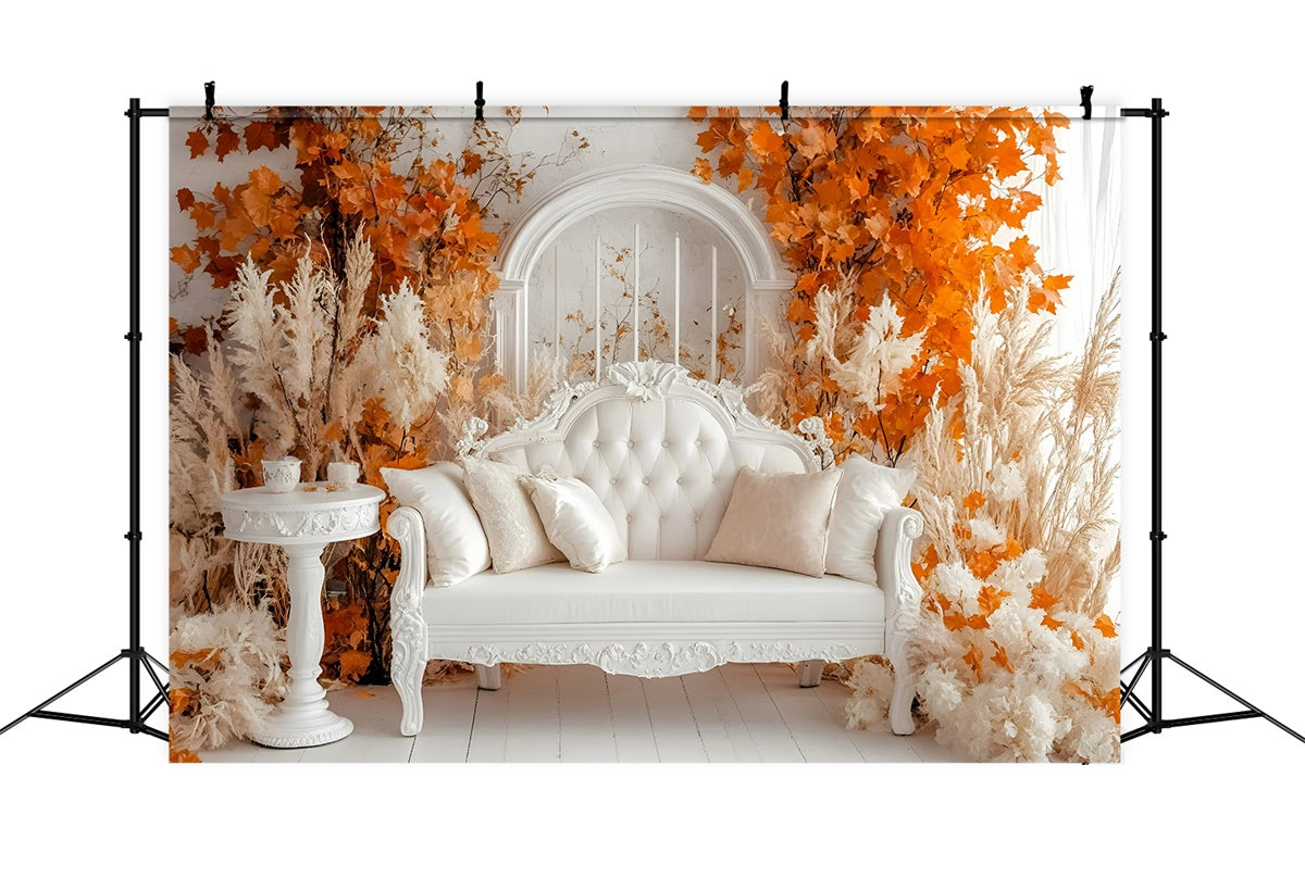 Boho Backdrops Elfenbein Couch Herbst Garten Backdrop GQ57-219
