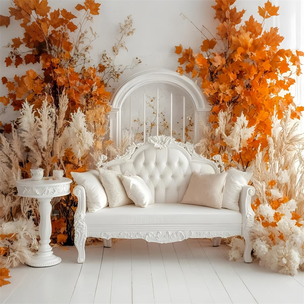Boho Backdrops Elfenbein Couch Herbst Garten Backdrop GQ57-219