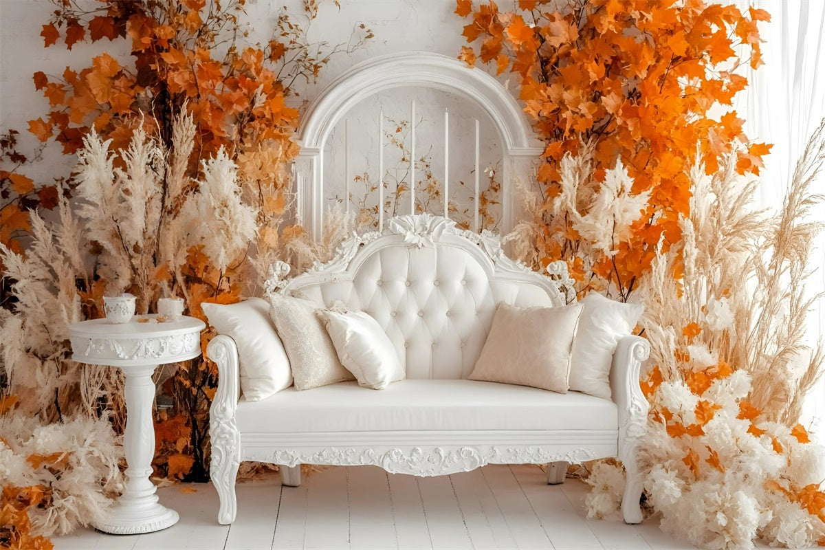Boho Backdrops Elfenbein Couch Herbst Garten Backdrop GQ57-219