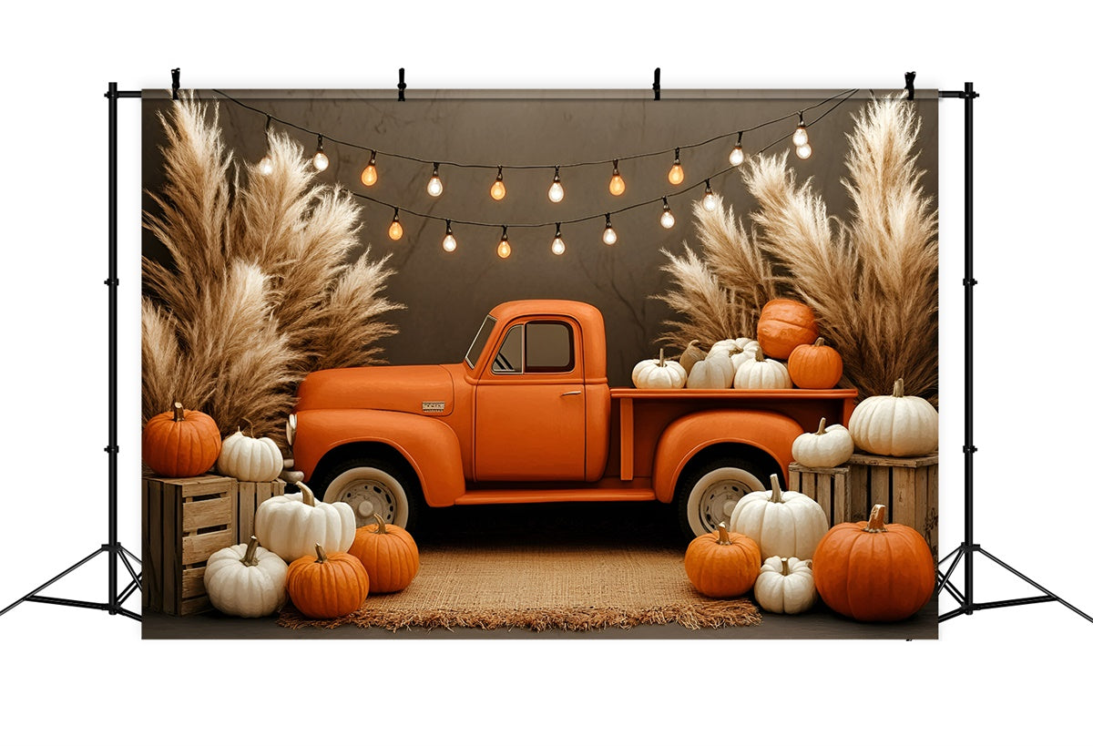 Boho Backdrop Fotografie Kürbis Truck Glow Backdrop GQ57-220