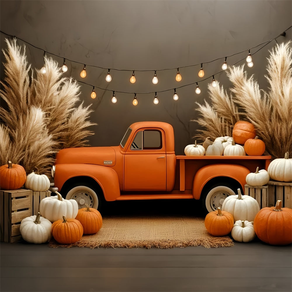 Boho Backdrop Fotografie Kürbis Truck Glow Backdrop GQ57-220