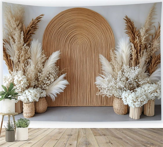 Böhmische Kulissen Pampas Dream Gewebter Bogen Hintergrund GQ57-235