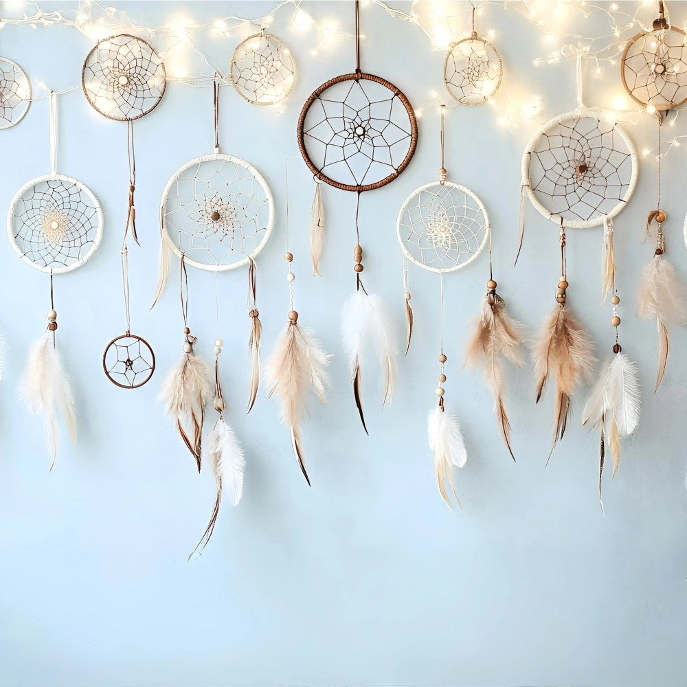 Boho Backdrop Gefiederter Traumfänger Gelassenheit Backdrop GQ57-237