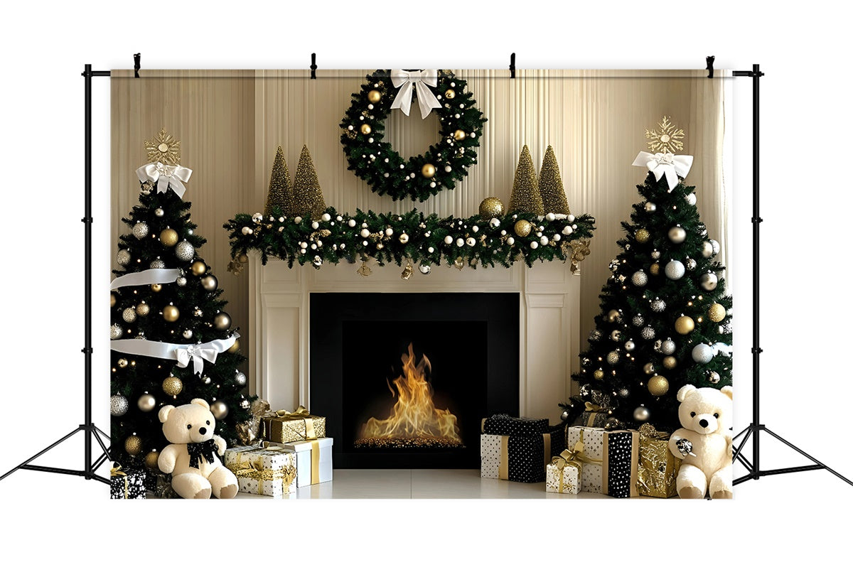 Weihnachten Kamin Hintergrund Elegant Gold Weihnachten Hintergrund GQ57-4
