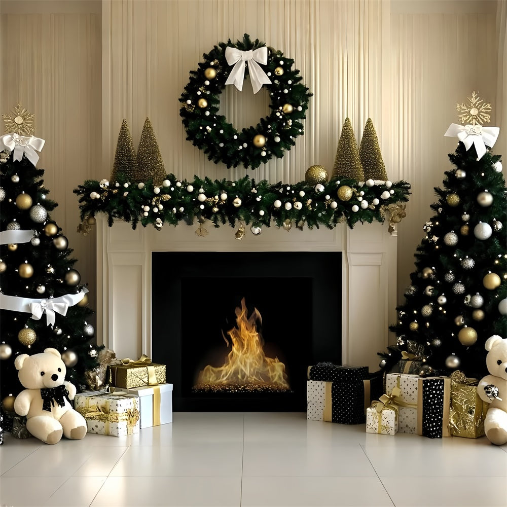 Weihnachten Kamin Hintergrund Elegant Gold Weihnachten Hintergrund GQ57-4