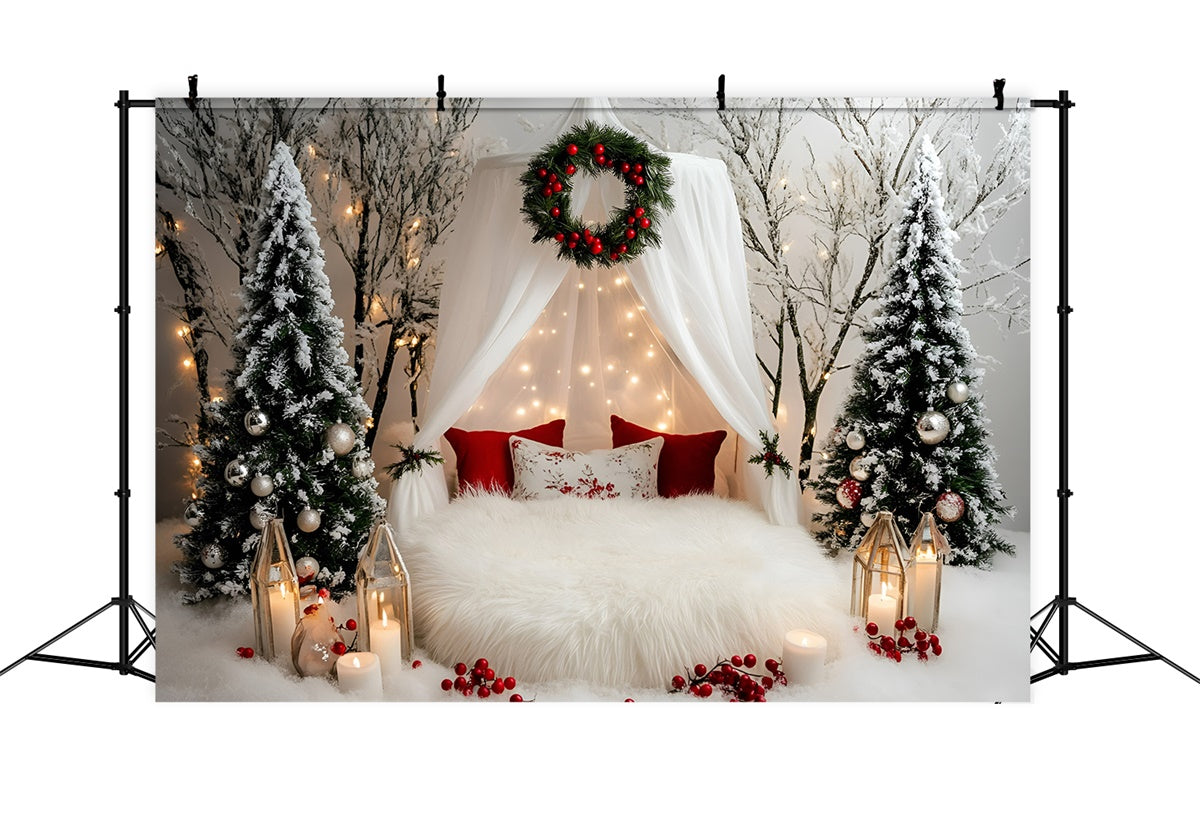 Weihnachten Backdrops für Fotos Winter White Dreams Backdrop GQ57-41