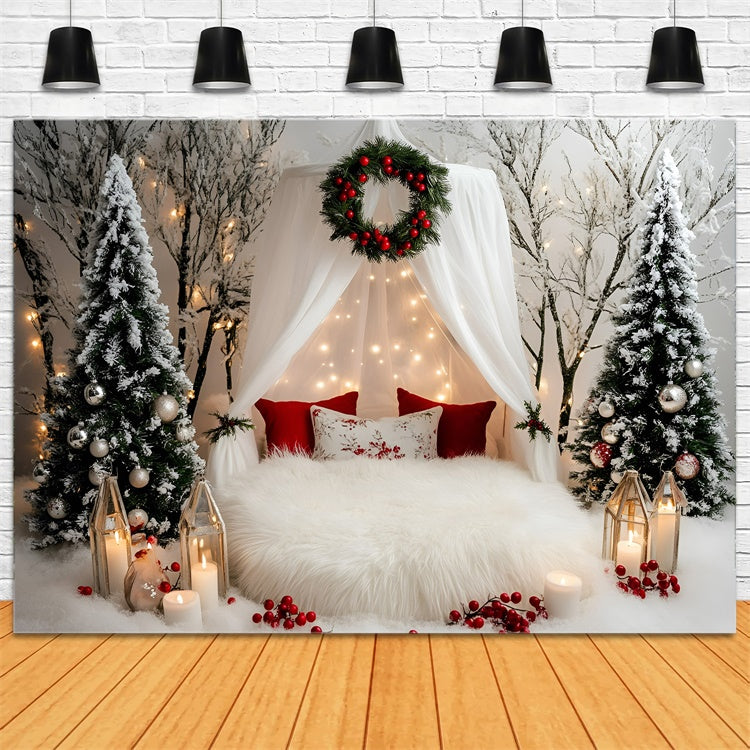 Weihnachten Backdrops für Fotos Winter White Dreams Backdrop GQ57-41