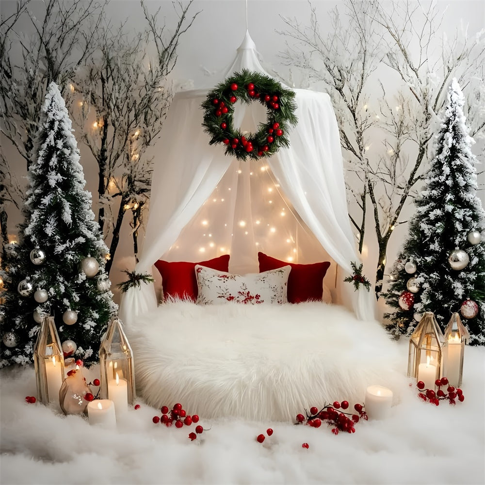 Weihnachten Backdrops für Fotos Winter White Dreams Backdrop GQ57-41