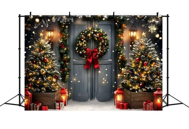 Weihnachten Fotografie Hintergründe Girlande Lichter Charme Hintergrund GQ57-50