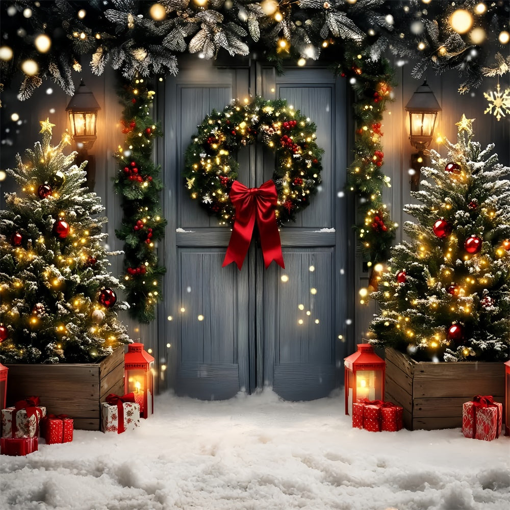 Weihnachten Fotografie Hintergründe Girlande Lichter Charme Hintergrund GQ57-50