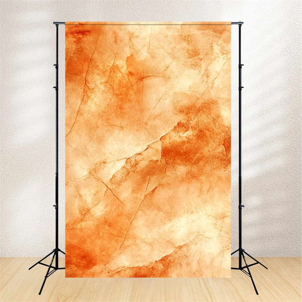 Orange Backdrop Warm Amber Cracked Marble Texture Studio Porträt Fotohintergrund GQ58-77