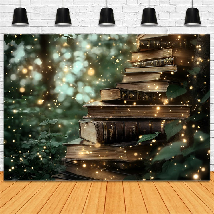 Back To School Backdrop Verzaubertes Buch Lichtung Backdrop GQ6-128