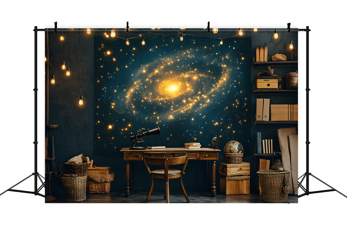 Back To School Backdrop Glühende Galaxie Studienhintergrund GQ6-149