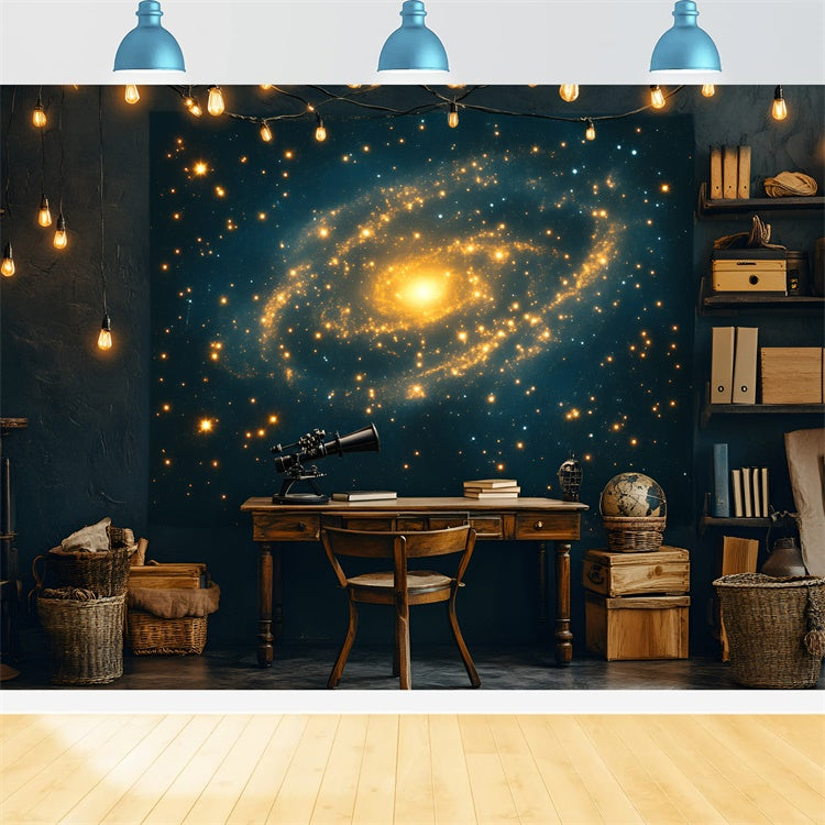 Back To School Backdrop Glühende Galaxie Studienhintergrund GQ6-149