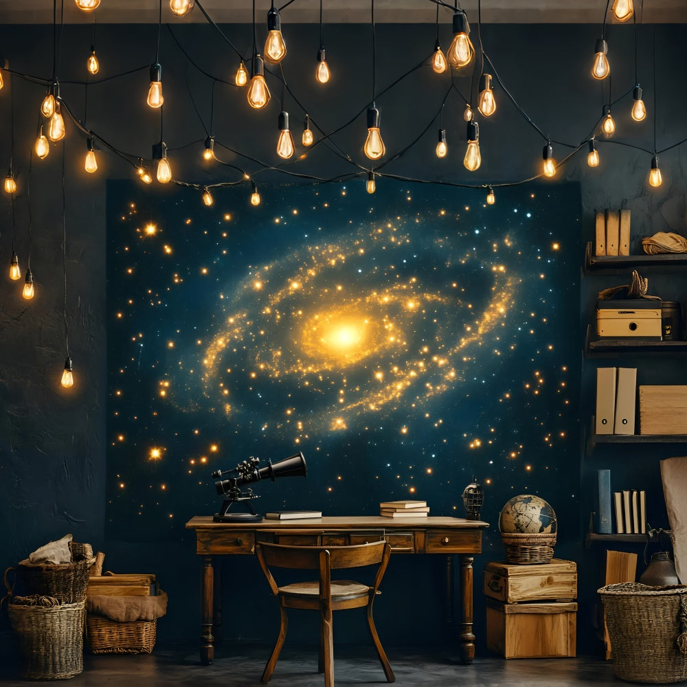 Back To School Backdrop Glühende Galaxie Studienhintergrund GQ6-149
