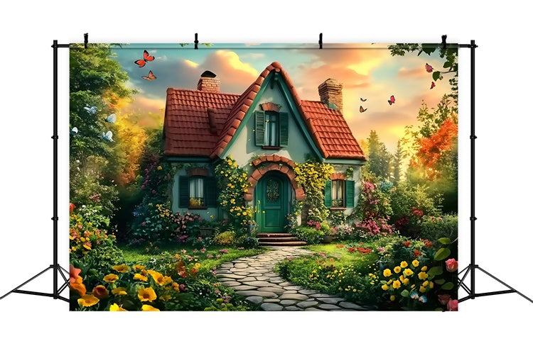 Back To School Backdrops Märchenhaftes Blumenstudium Hintergrund GQ6-157