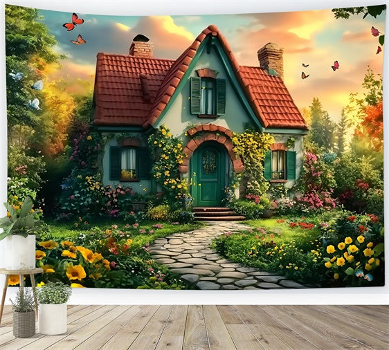 Back To School Backdrops Märchenhaftes Blumenstudium Hintergrund GQ6-157