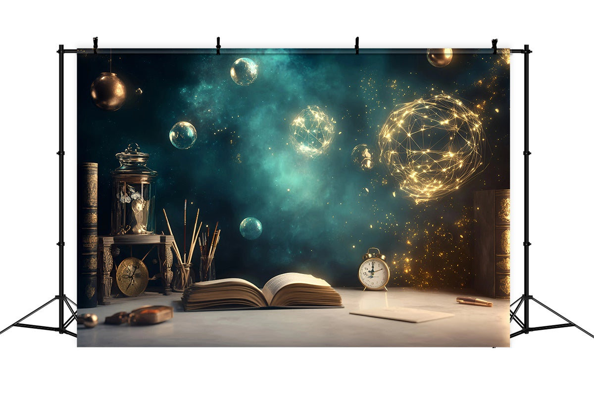Back To School Backdrop Fantasie Kosmos Lernen Backdrop GQ6-163