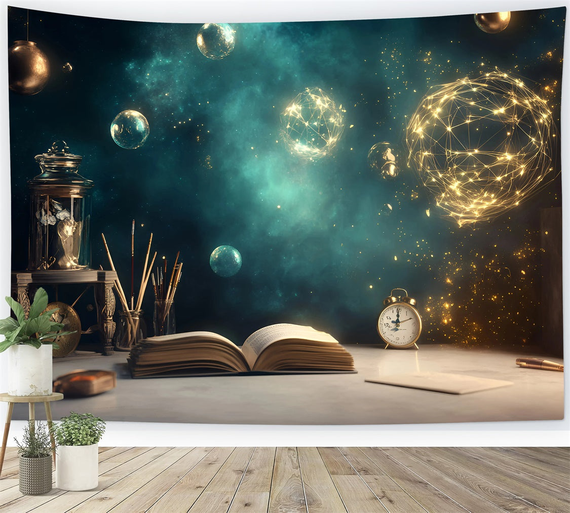 Back To School Backdrop Fantasie Kosmos Lernen Backdrop GQ6-163