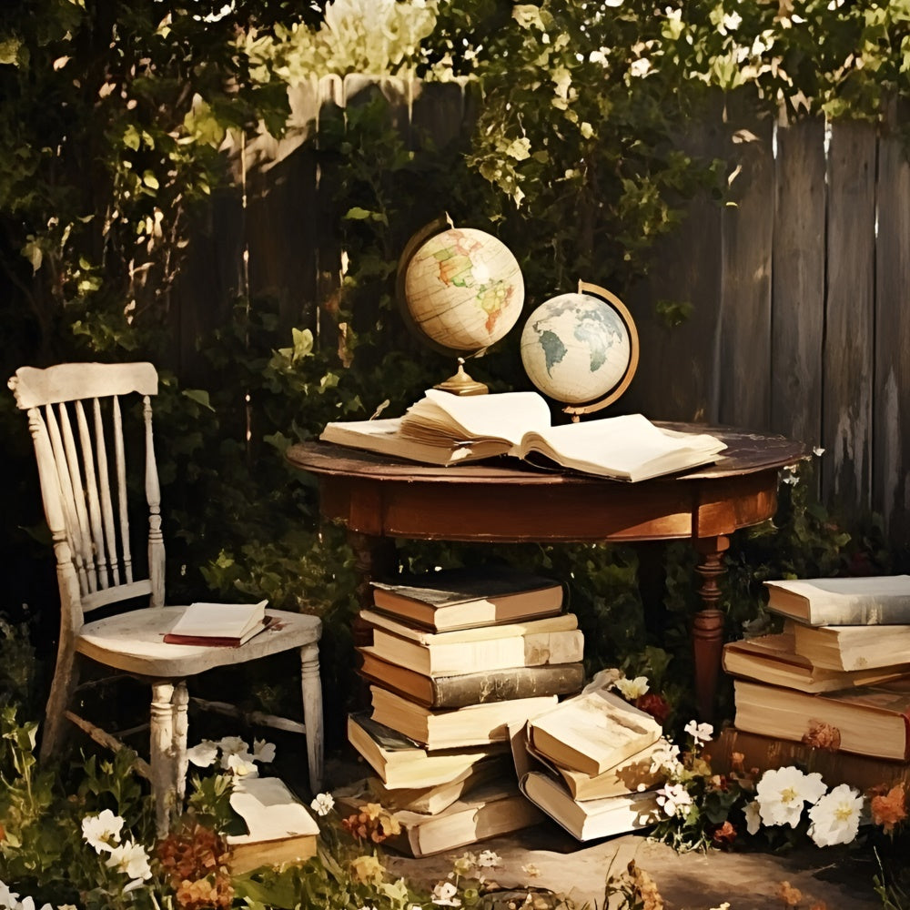 Back To School Backdrops Garten Studie Globe Backdrop GQ6-172