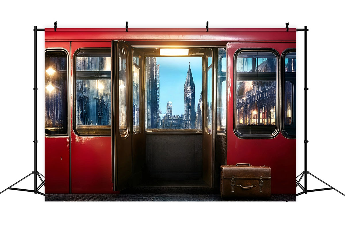 Back To School Fotohintergrund Magische Zugfahrt Backdrop GQ6-177