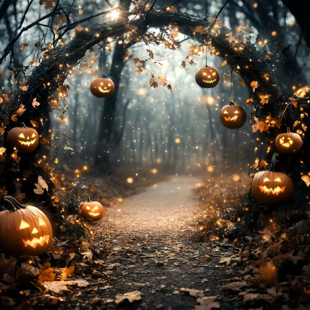 Wald Fotokulisse Magischer Bogen Pfad Halloween Fotokulisse GQ6-193