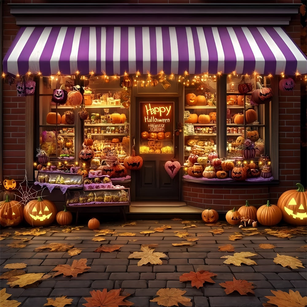Fotografie Halloween Backdrop Gespenstischer Kürbis Fenster Hintergrund GQ6-204
