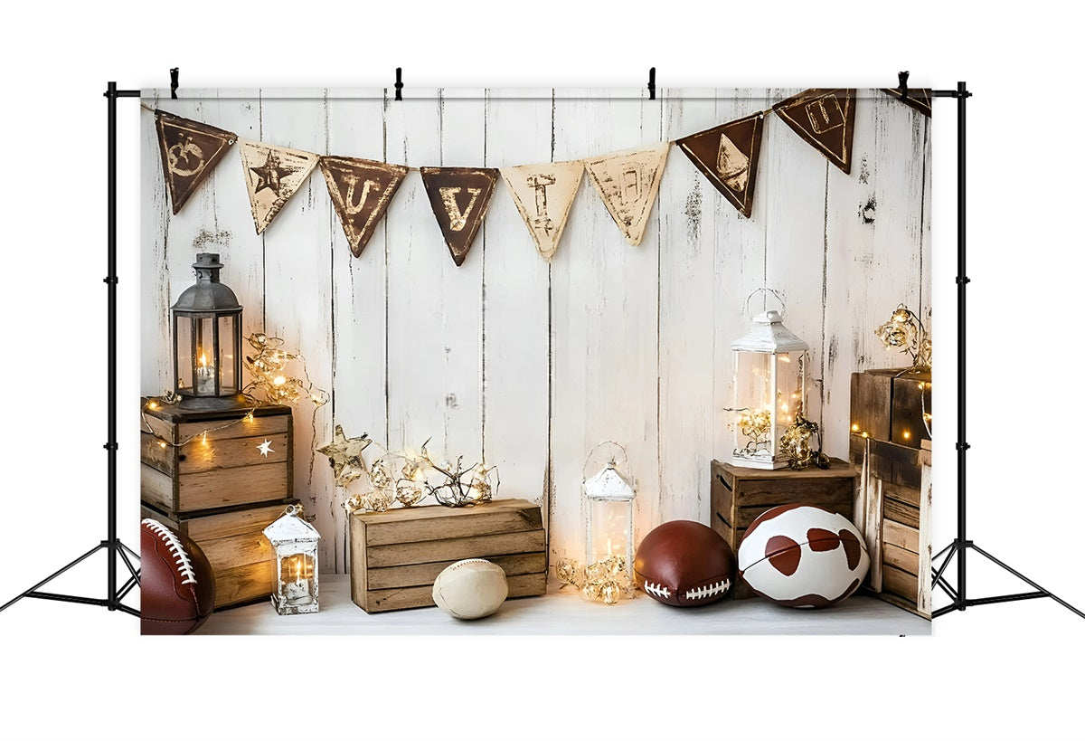 Fußball Fotokulisse Rustikale Fußball Bash Kulisse GQ6-255