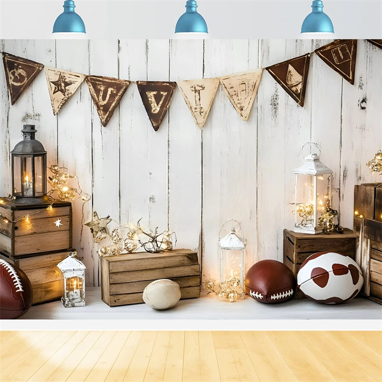 Fußball Fotokulisse Rustikale Fußball Bash Kulisse GQ6-255
