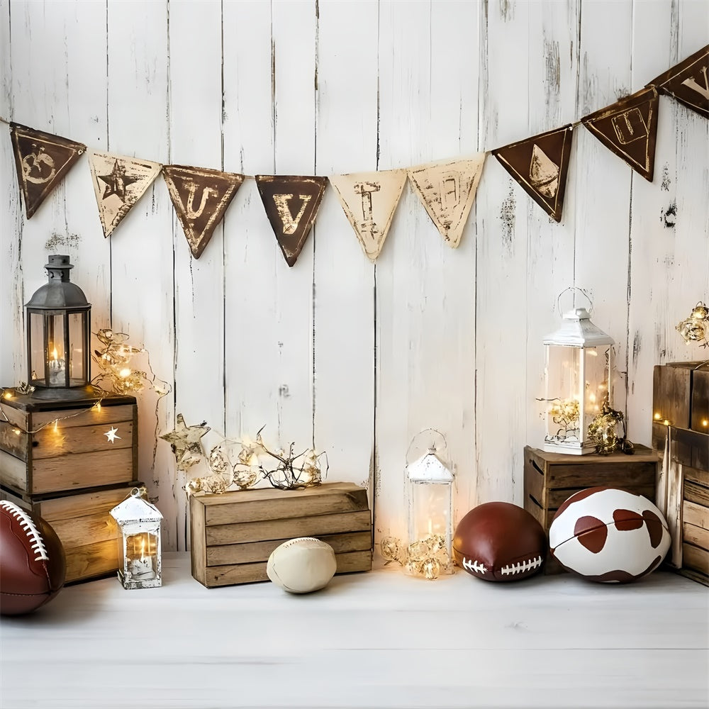 Fußball Fotokulisse Rustikale Fußball Bash Kulisse GQ6-255