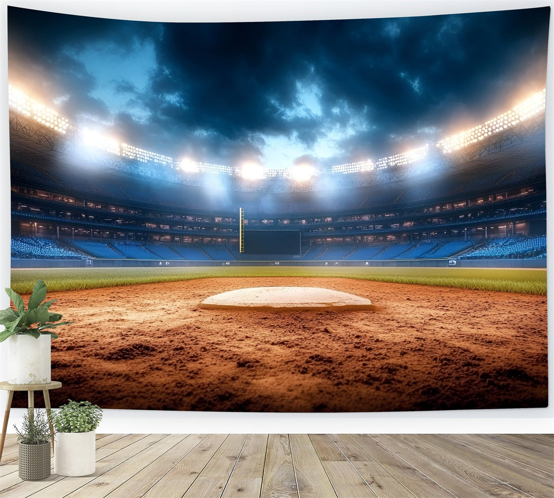 Baseball Feld Hintergrund Dämmerung Baseball Bühne Hintergrund GQ6-274