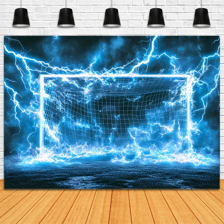 Fußball Fotohintergrund Neon Thunder Field Backdrop GQ6-279