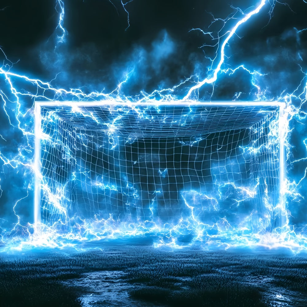 Fußball Fotohintergrund Neon Thunder Field Backdrop GQ6-279