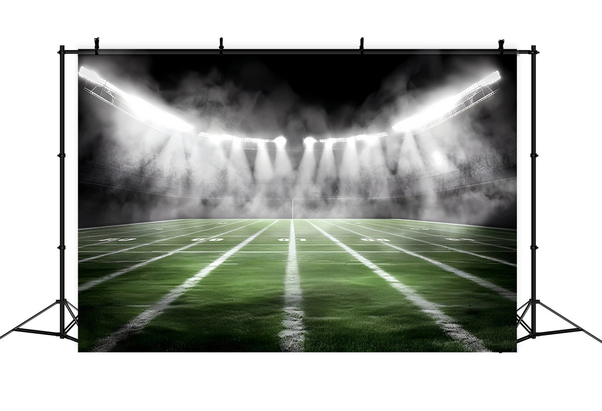 Fußballfeld-Hintergrund Foggy Gridiron Lights Backdrop GQ6-282