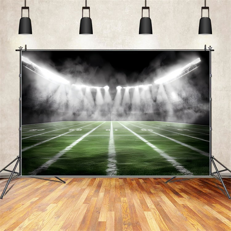 Fußballfeld-Hintergrund Foggy Gridiron Lights Backdrop GQ6-282