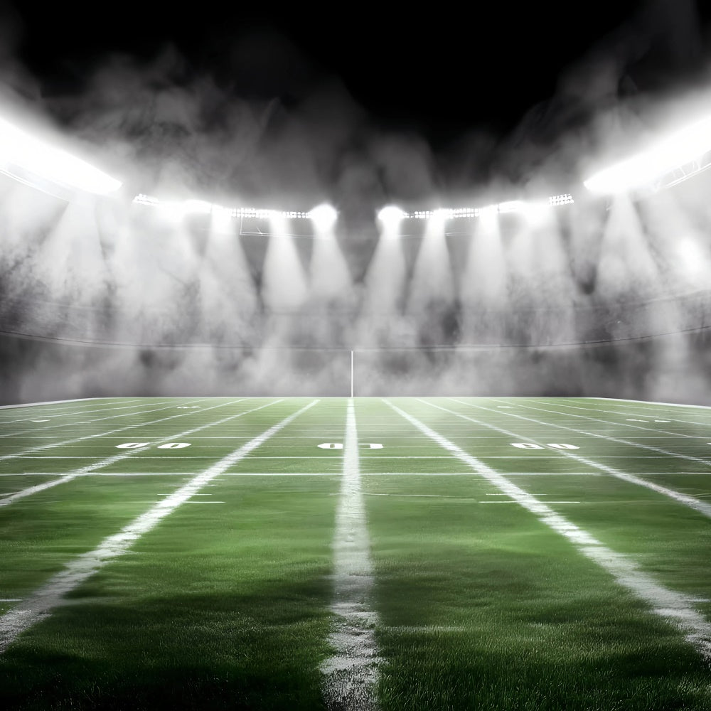 Fußballfeld-Hintergrund Foggy Gridiron Lights Backdrop GQ6-282