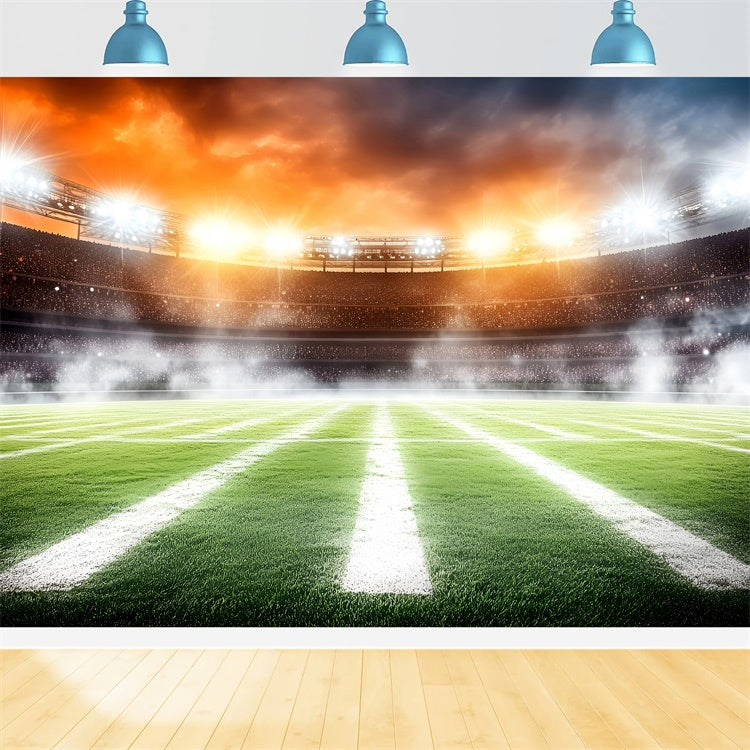 Fußballstadion Backdrop Stadium Lights Smoke Backdrop GQ6-284
