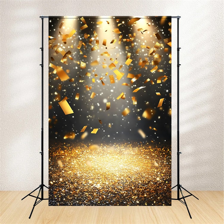 Sport-Hintergrundkulisse Goldenes Konfetti Spotlight Hintergrundkulisse GQ6-287