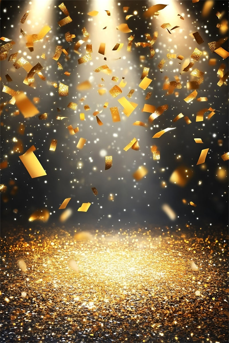 Sport-Hintergrundkulisse Goldenes Konfetti Spotlight Hintergrundkulisse GQ6-287